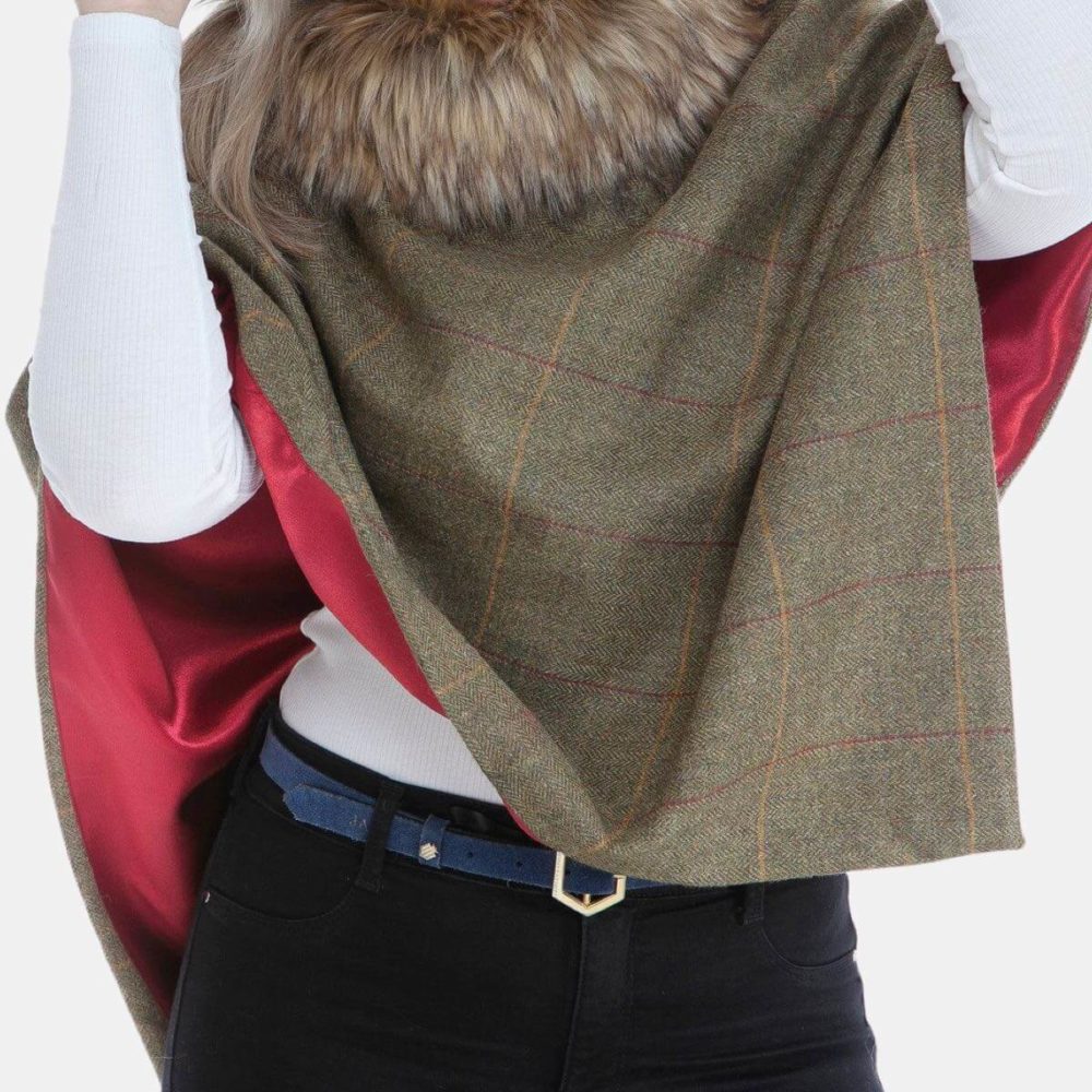 Megan Shorter Faux-Fur Collar Cape Megan Shorter Faux-Fur Collar Cape