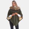 Cara Regular Faux-Fur Collar Cape Cara Regular Faux-Fur Collar Cape