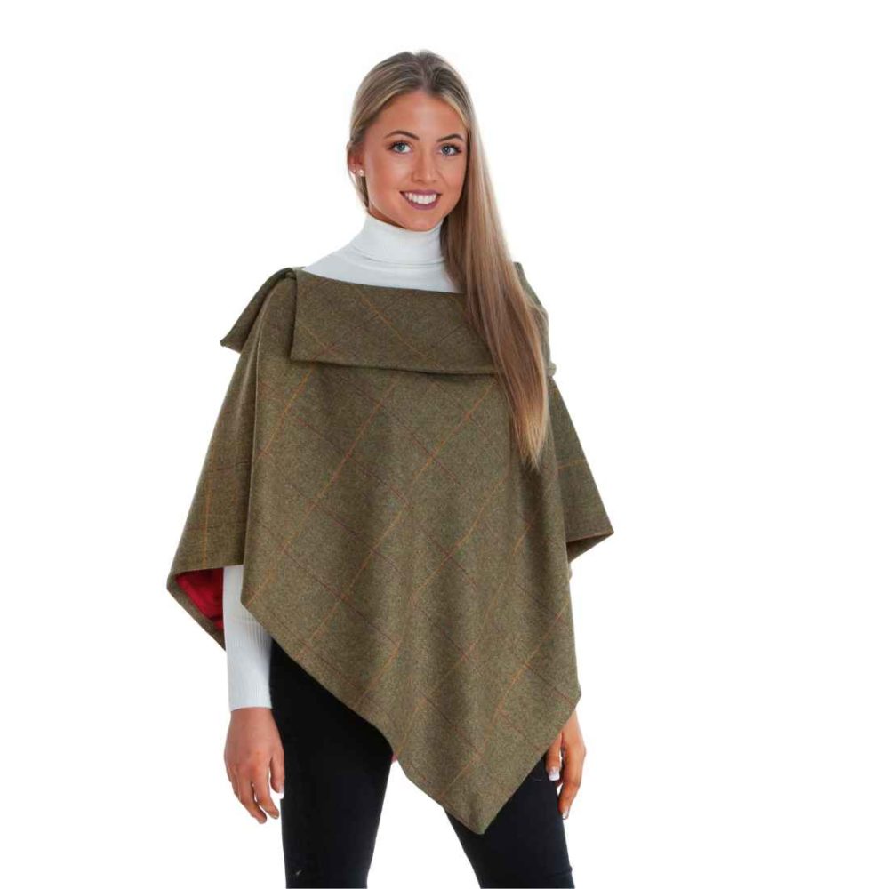 Megan Regular Tweed Collar Cape