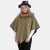 Melissa Shorter Faux-Fur Collar Cape Melissa Shorter Faux-Fur Collar Cape