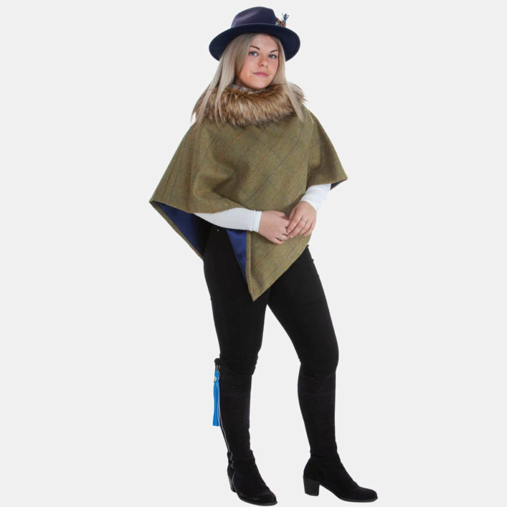 Melissa Shorter Faux-Fur Collar Cape Melissa Shorter Faux-Fur Collar Cape