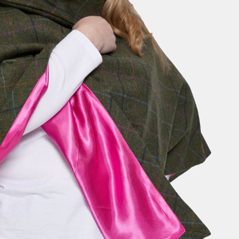 Georgina Curvy Cape Tweed Collar Cape