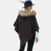 Nicole Regular Faux-Fur Collar Cape