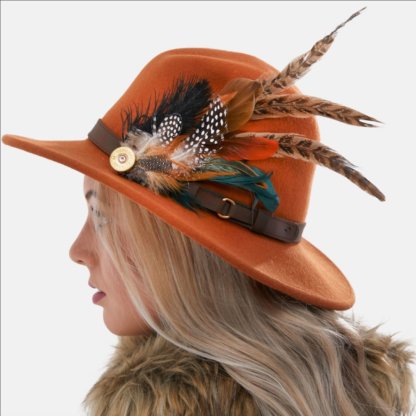 Jolie Rust Fedora Hat