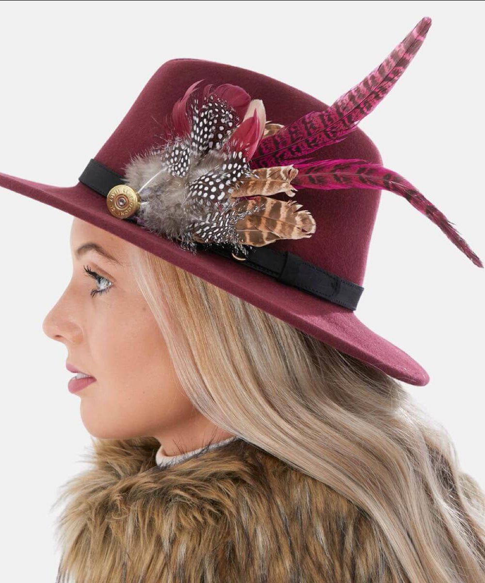 Ruth Maroon Fedora Hat