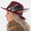 8371 Approved Selena Maroon Fedora Hat