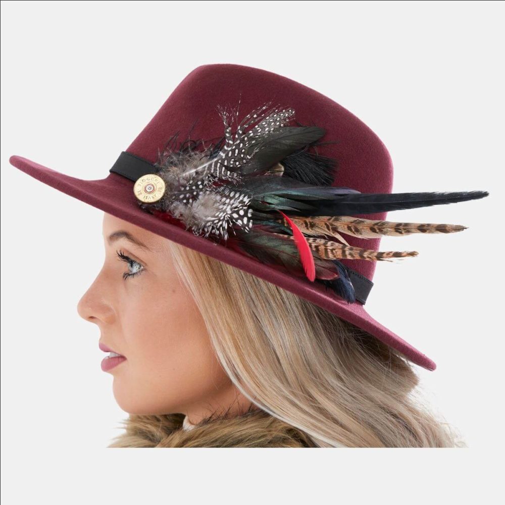 8372 Approved Selena Maroon Fedora Hat