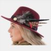 8372 Approved Selena Maroon Fedora Hat