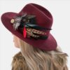 8374 Approved Selena Maroon Fedora Hat