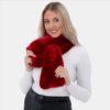 8439 Approved Wine Luxury Faux Fur Stole