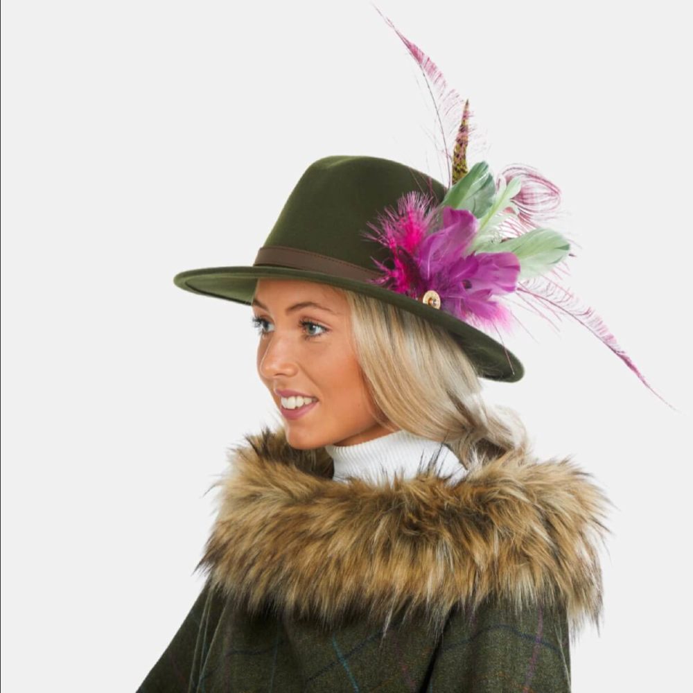 Cora Fedora Hats With Feathers