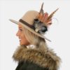 Sienna Beige Fedora Hat With Feathers