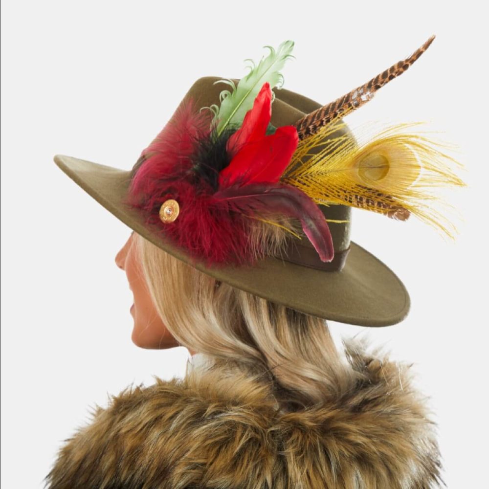 Ivanna Sage Fedora Hat With Feathers