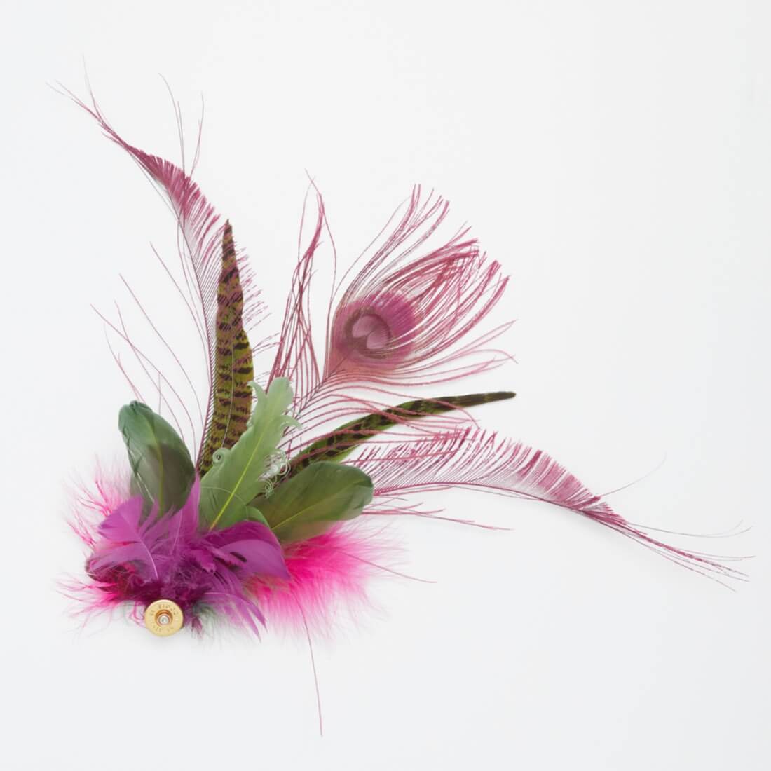 Handmade Cora Feather Brooch