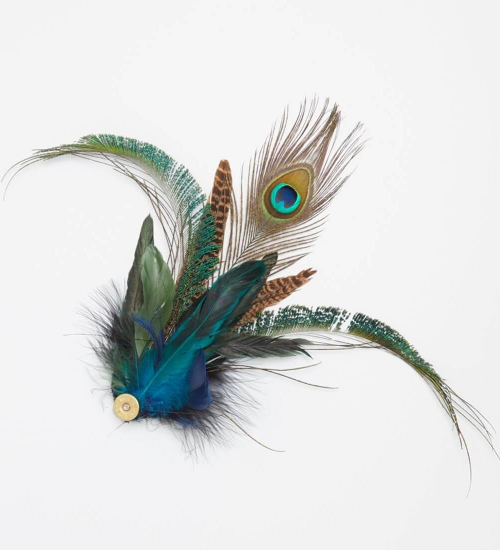 Handmade Hattie Feather Brooch