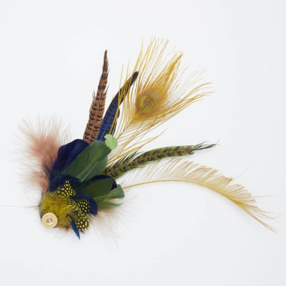 Handmade Malani Feather Brooch