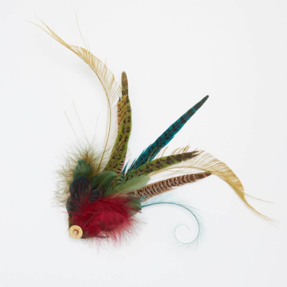 Handmade Parker Feather Brooch