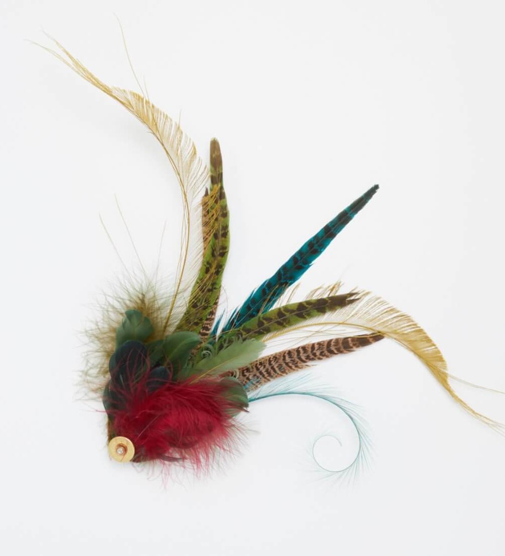 Handmade Parker Feather Brooch
