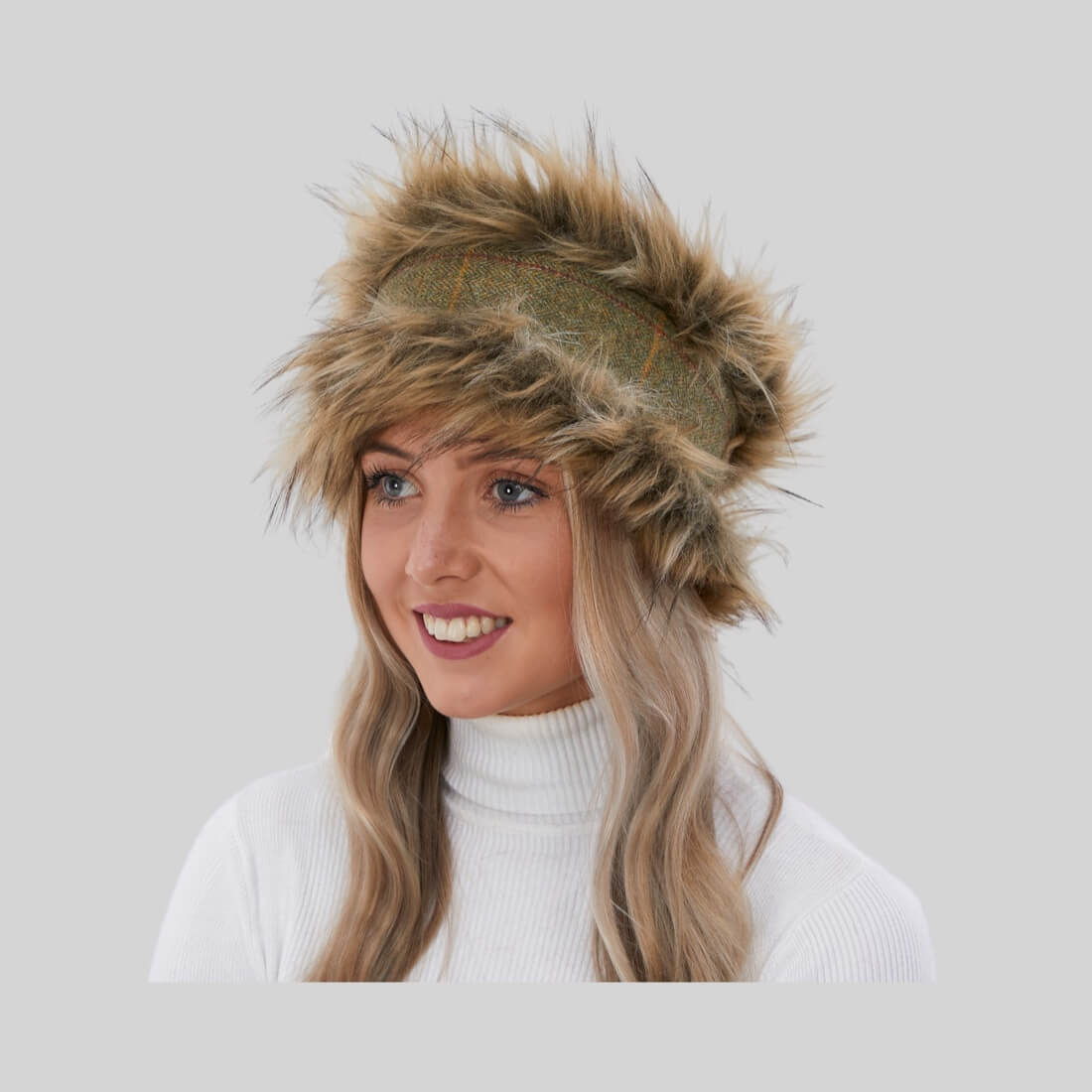 Megan Tweed and Faux Fur Reversible Headband