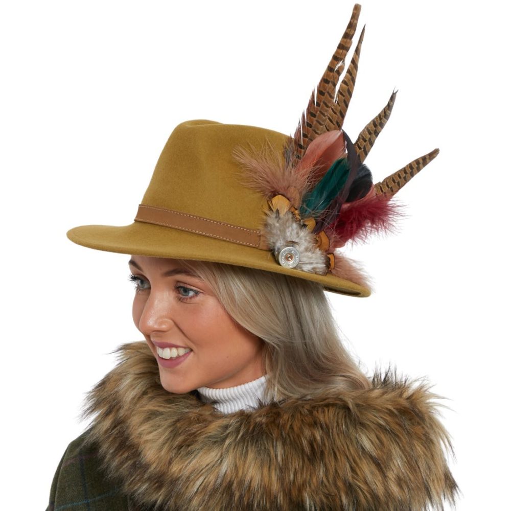 Ella Mustard Fedora Hat