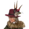 12706 Approved Evelyn Maroon Fedora Hat