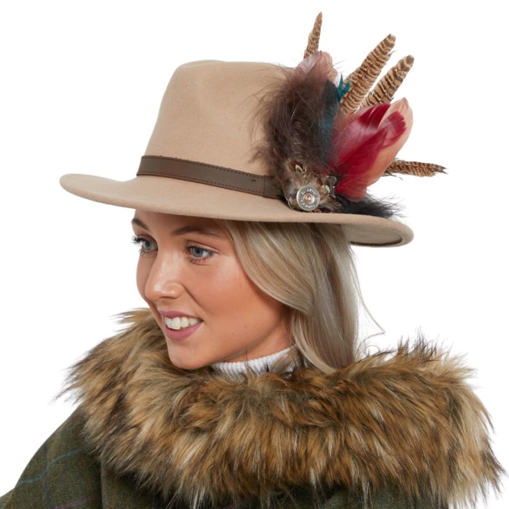 Brynn Beige Fedora Hat