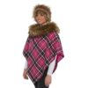 Barbs Regular Length Tweed and Natural Faux-Fur Collar Cape