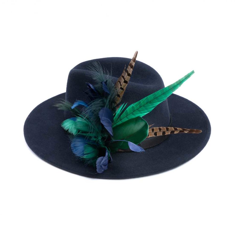 Emma Navy Fedora Hat