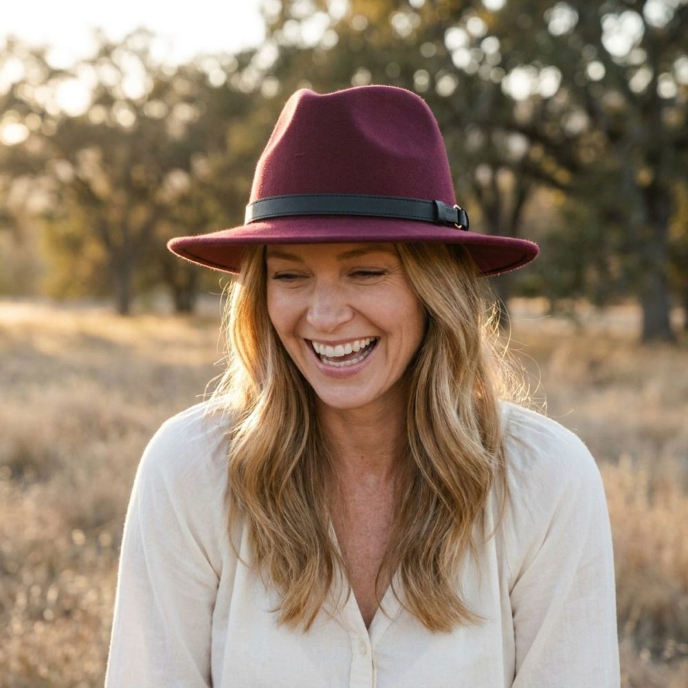 Maroon Fedora Hat