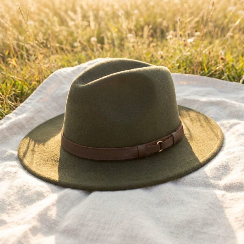 Green Fedora Hat