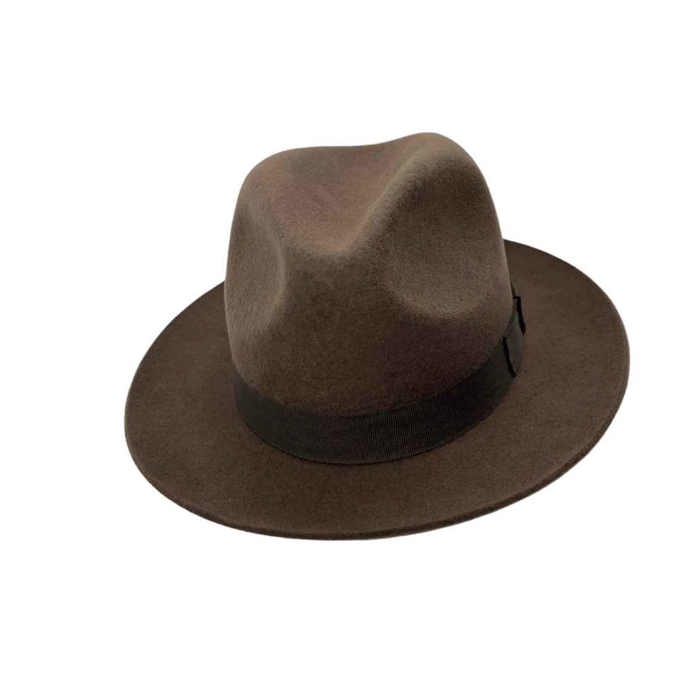 Brown Front Brown Classic Racing Trilby Front