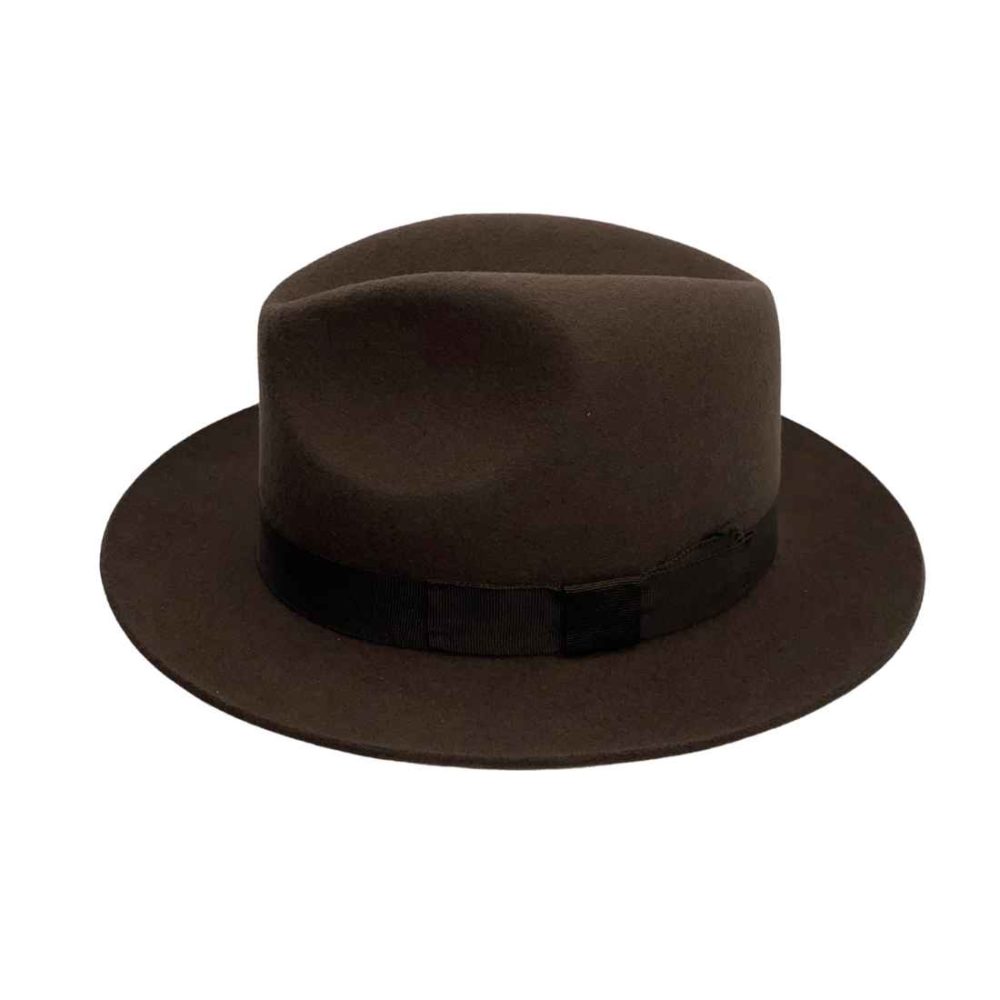 Brown Classic Racing Trilby Side