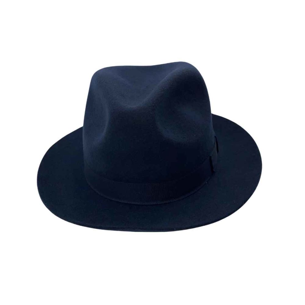 Navy Front Navy Trilby Hat Front