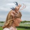 F1 2 Taupe Mesh Fascinator
