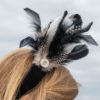 F15 2 Black Headband Fascinator