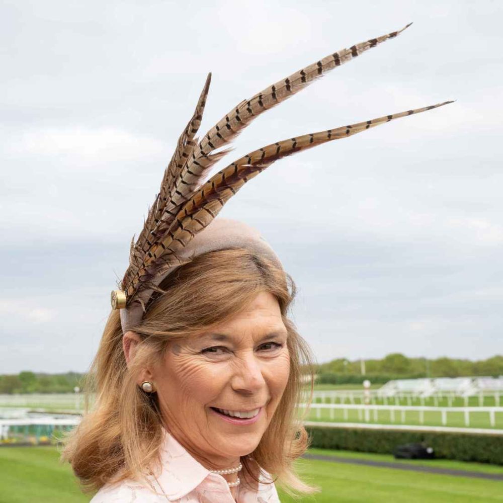 F3 2 Taupe Headband Fascinator