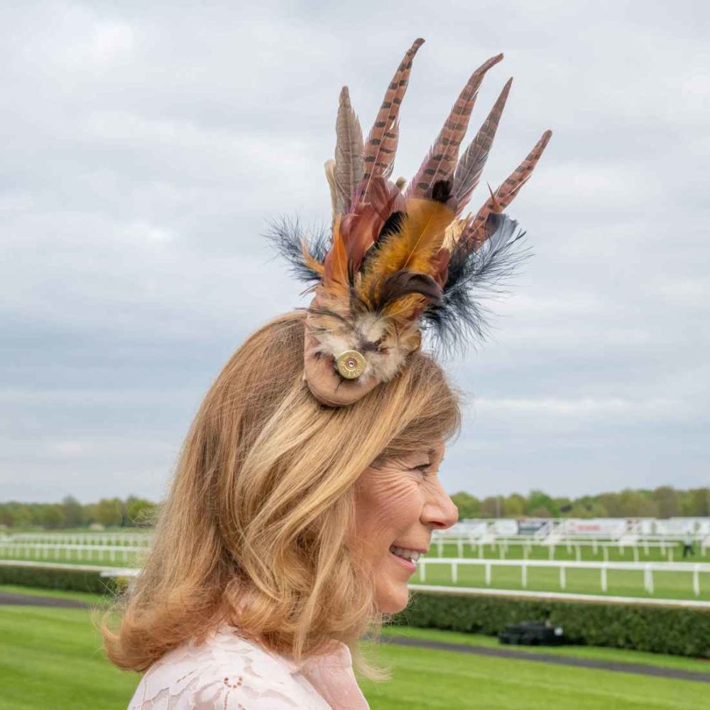 F4 1 Taupe Halo Fascinator
