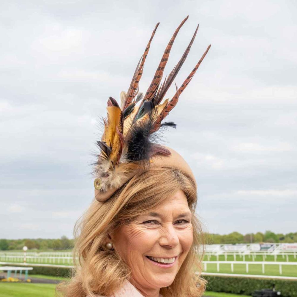 F4 4 Taupe Halo Fascinator