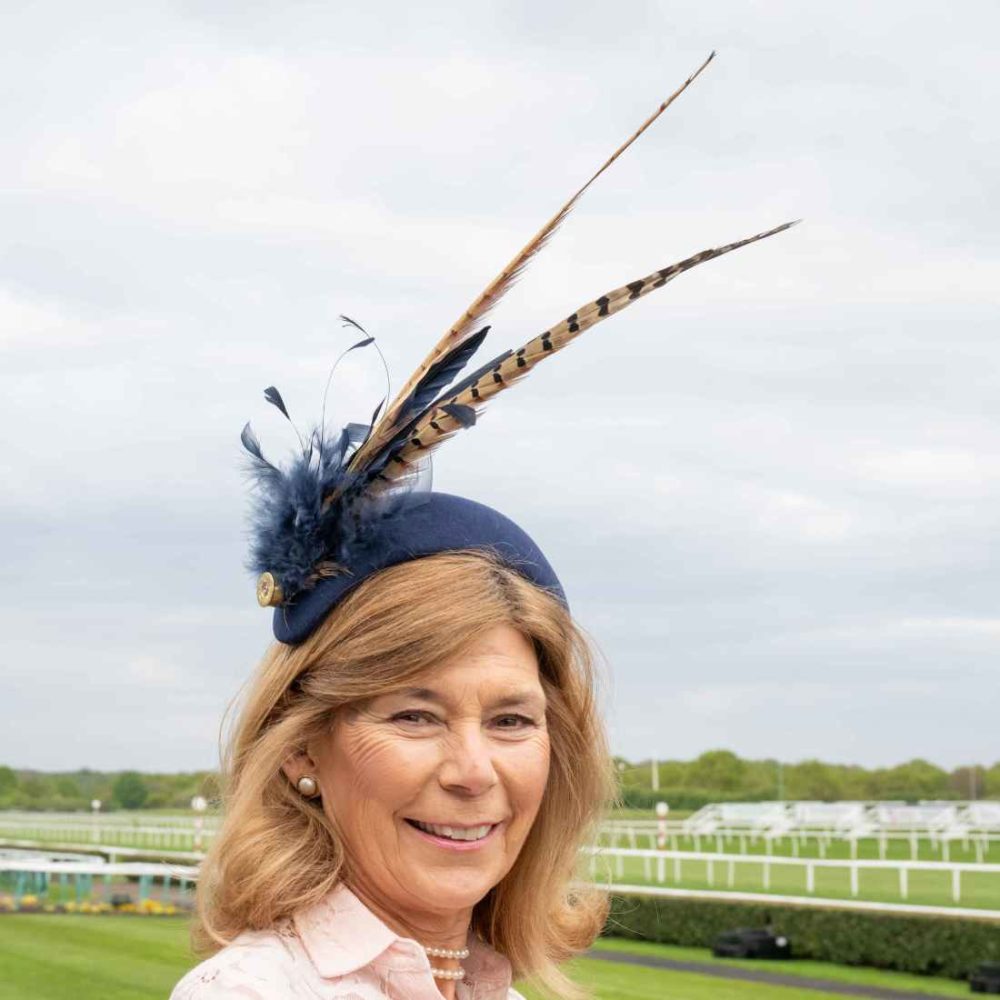 F5 3 Navy Halo Fascinator