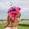 Vibrant Pink Mesh Fascinator