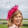 Vibrant Pink Mesh Fascinator