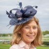 F9 2 Large Navy Mesh Fascinator