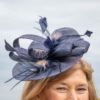 F9 3 Large Navy Mesh Fascinator