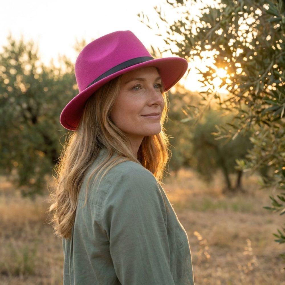 Fuchsia Fedora Hat