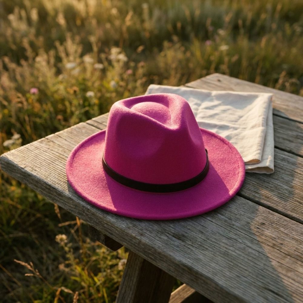 Fuchsia Fedora Hat