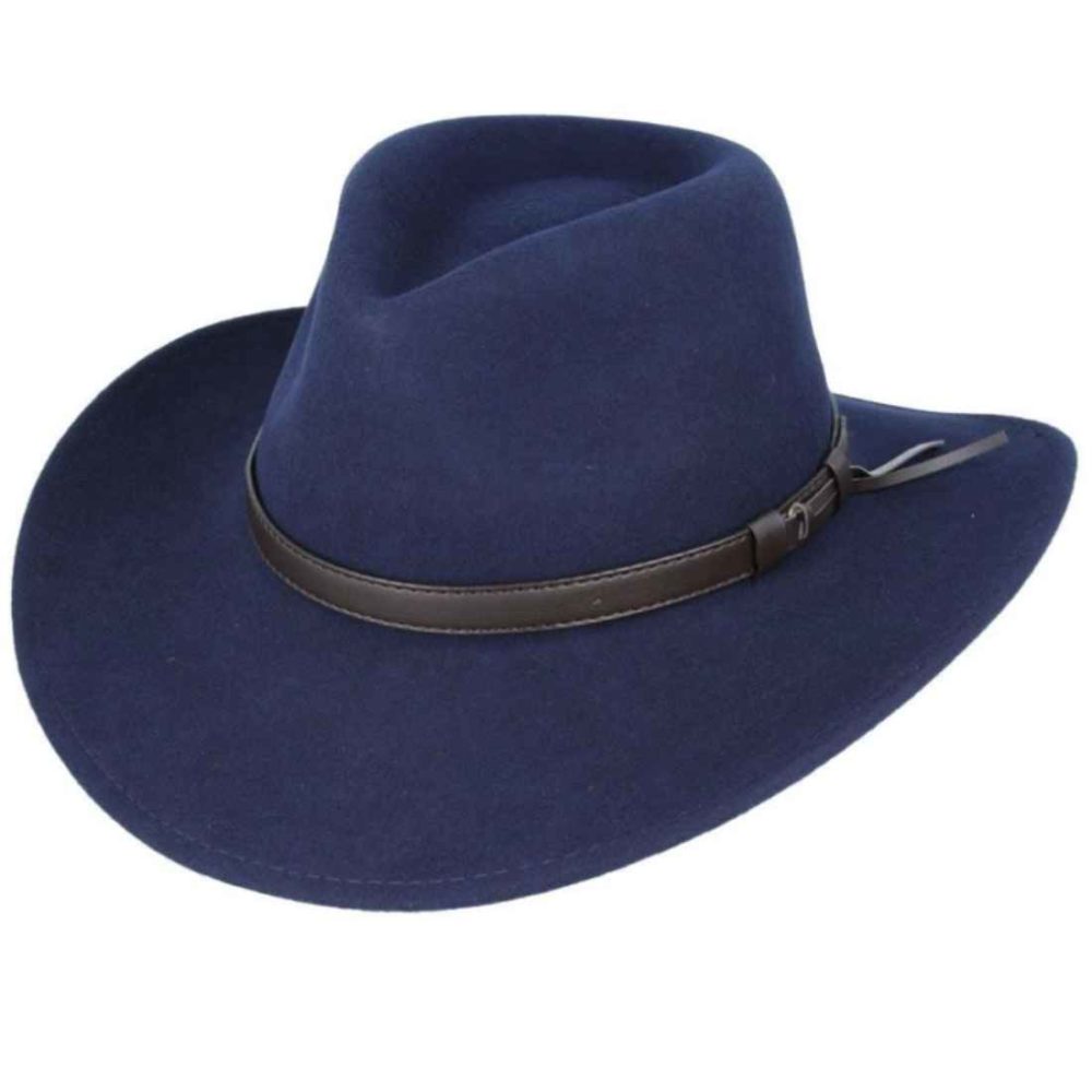 Navy Pure Wool Cowboy Hat