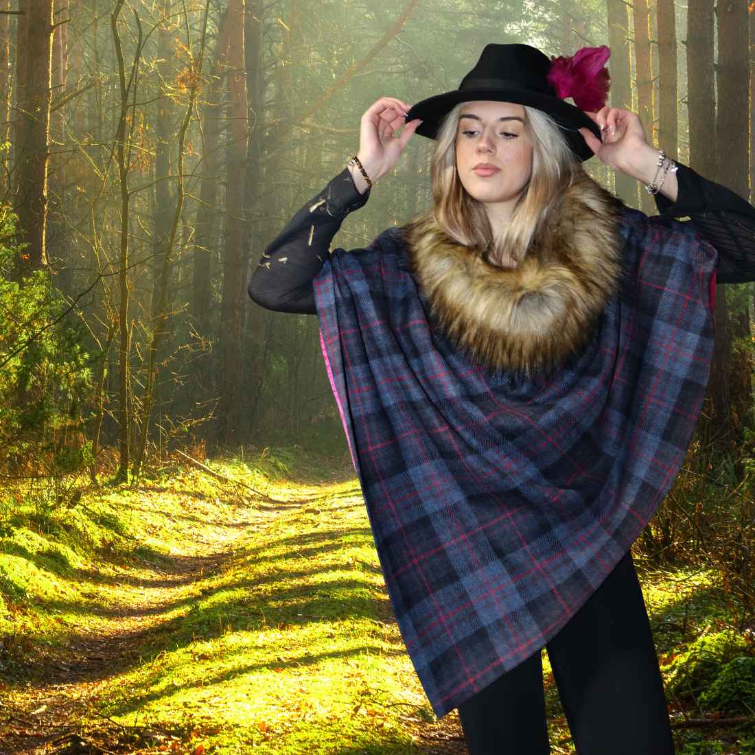 Claire Tweed Poncho