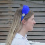 Blue Feather Head Band