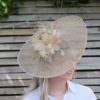 Large Ecru Fascinator Hat