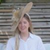 Large Ecru Fascinator Hat